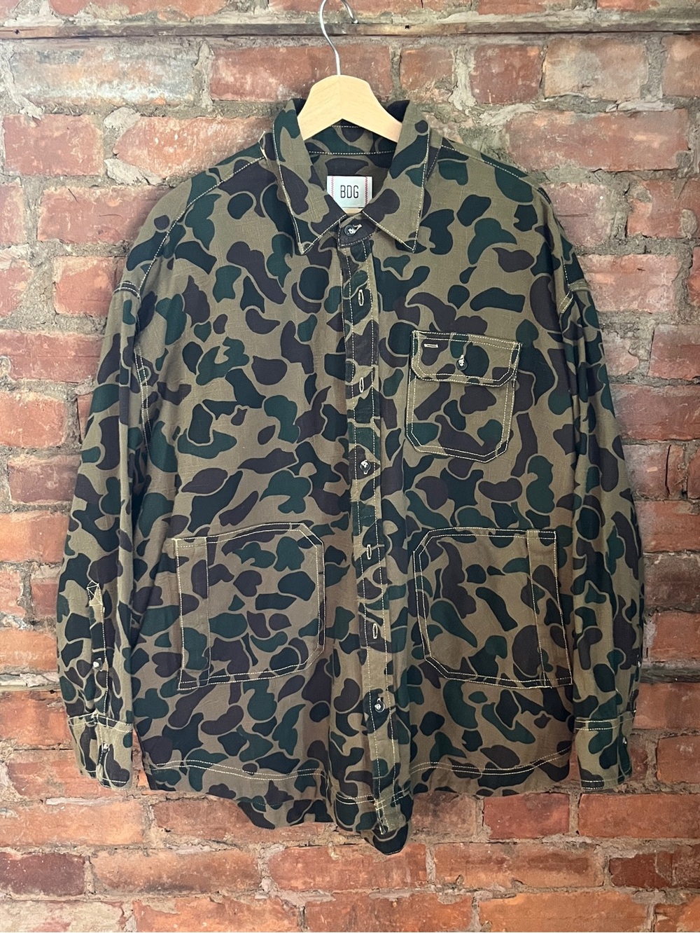 BDG Urban Outfitters Camo Chore Coat Shirt Jacket Men's Medium Cotton - Picture 2 of 6